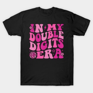 In My Double Digits Era Retro 10 Year Old 10Th Birthday Girl T-Shirt